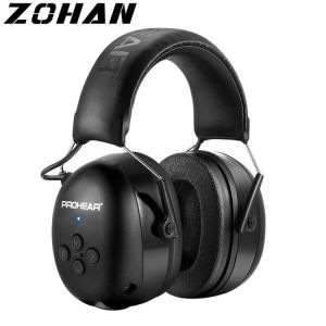 אוזניות אלקטרוניות ZOHAN אוזניות הגנת Bluetooth 5.0 לשמיעת מוזיקה בטיחות הפחתת רעש טעינה במקום העבודה.