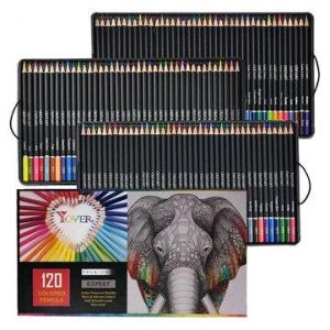 WillDone Stationery 120 צבעים סט עפרונות צבעוניים עץ שמן עמיד מקצועי ציור צבעי מים .ערכות מספרי עיפרון ציוד מכתבים.